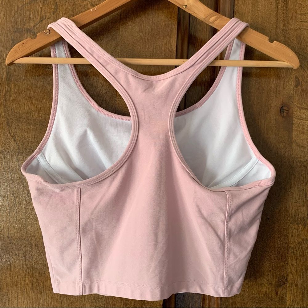 Light Pink Racerback Crop Tank Top - Picture 6 of 6